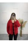 Bely Kapşonlu Triko Hırka