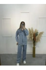 Bliss Yağmur Taşlı Denim İkili Takım