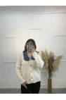 Brontide Denim Detaylı Vintage Hırka