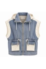 Cebli Paraşüt Şapka Detaylı Denim Yelek