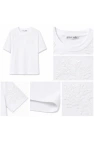 Çiçek Desenli Payet İşlemeli T-Shirt