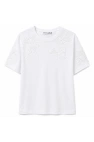 Çiçek Desenli Payet İşlemeli T-Shirt