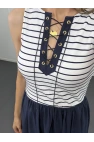Çizgili Çelik T-Shirtlü Elbise