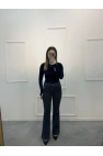 Deaf Likralı Dökme Taşlı İspanyol Jean
