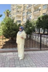 Fermuarlı Kapüşonlu Denim İkili Takım