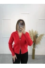 Fine Çift Fermuarlı Triko Hırka