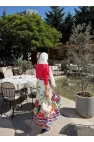 Flamingo Desenli Etekli İkili Takım