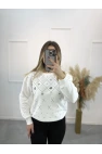 Klara Etnik Taş Detaylı Sweatshirt