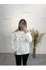 Klara Etnik Taş Detaylı Sweatshirt
