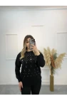 Klara Etnik Taş Detaylı Sweatshirt
