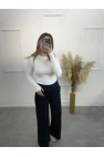 Maniys Önü Çımalı Pensli Bol Paça Pantolon