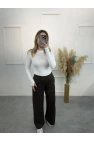 Maniys Önü Çımalı Pensli Bol Paça Pantolon