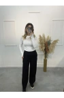 Maniys Önü Çımalı Pensli Bol Paça Pantolon