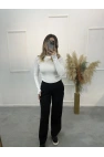 Maniys Önü Çımalı Pensli Bol Paça Pantolon