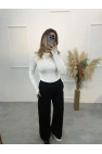Maniys Önü Çımalı Pensli Bol Paça Pantolon