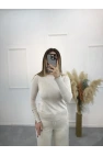 Merserize Gold Düğmeli Bluz