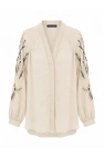 Miel Boncuk İşlemeli Kimono