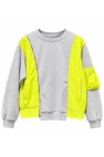 Mix Kumaş Fermuarlı Sweatshirt