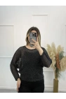 Mizk File Detaylı Simli Bluz