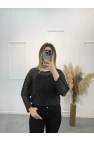 Mizk File Detaylı Simli Bluz