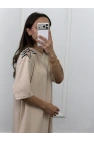 Omuzları Yıldız Taşlı Modal Elbise
