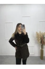 Orja Leopar Kürk Blazer Ceket
