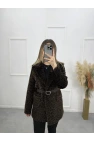 Orja Leopar Kürk Blazer Ceket