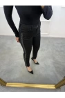 Profit Likralı Yan Leopar Taşlı Mom Jean