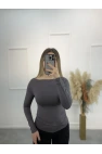Pytor Degaje Yaka Yan Büzğülü Body