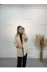 Şal Yaka Leopar Astarlı Blazer Ceket