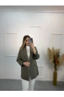 Şal Yaka Leopar Astarlı Blazer Ceket