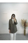 Şal Yaka Leopar Astarlı Blazer Ceket