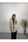 Şal Yaka Leopar Astarlı Blazer Ceket