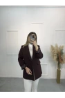 Şal Yaka Leopar Astarlı Blazer Ceket