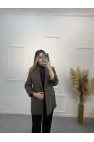 Şal Yaka Leopar Astarlı Blazer Ceket