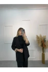 Şal Yaka Leopar Astarlı Blazer Ceket