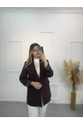Şal Yaka Leopar Astarlı Blazer Ceket