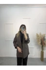 Şal Yaka Leopar Astarlı Blazer Ceket