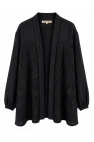 Simli Tül Çiçekli Kimono