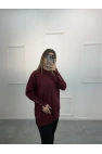 Sork Kol Zımbalı Merserize Tunik