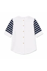 Taş Baskılı Sırt Poplin Garnili  T-Shirt