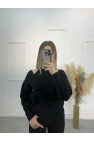 V Yaka İçi Atletli Triko Bluz