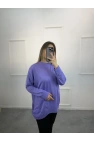Wety Düz Kol Katlamalı Merserize Tunik