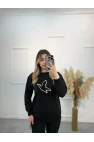 Willow Bymn Siyah Şeritli Sweatshirt