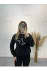 Willow Bymn Siyah Şeritli Sweatshirt