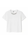 Yakası Taşlı T-Shirt