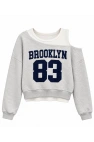 Yazılı Çift Parça Görünümlü Sweatshirt