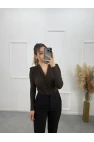 Zra Bodysuit Taşlı Bluz