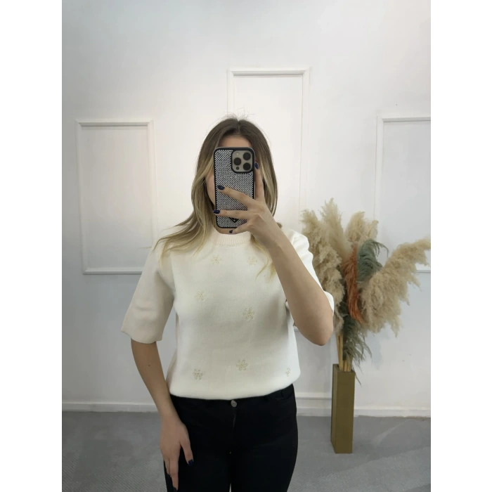 Purlie Nakışlı Triko Kazak