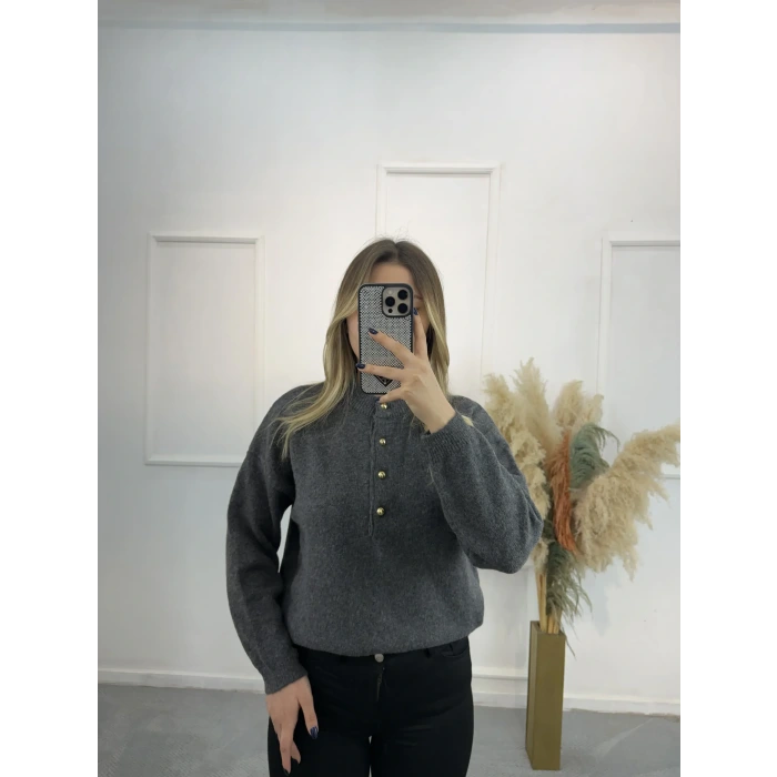 Noctivaj 4 Düğmeli Triko Kazak